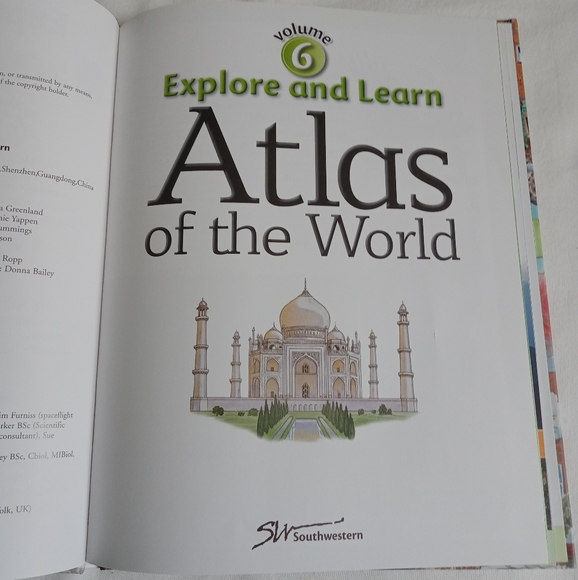 " Explore & Learn Atlas of the World " Kids Book Elementary Homeschool Hardcover - Picture 3 of 16